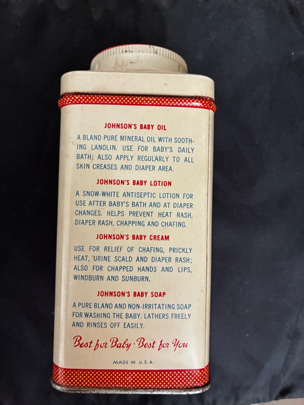 Johnson’s Baby Powder Vintage Container - Picture 3 of 4